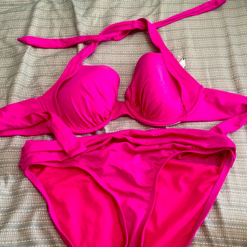 Kenneth Cole Reaction pink bikini 34D